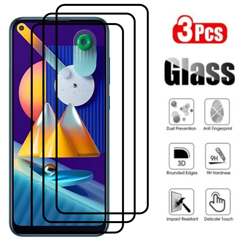 

Защитное стекло, закаленное стекло для Samsung Galaxy M01/M11/M21/M31/M51, 3 шт.