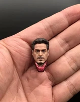 112 male soldires teel hero tony stark with connector head carving sculpture model accessories fit 6 inch action figures