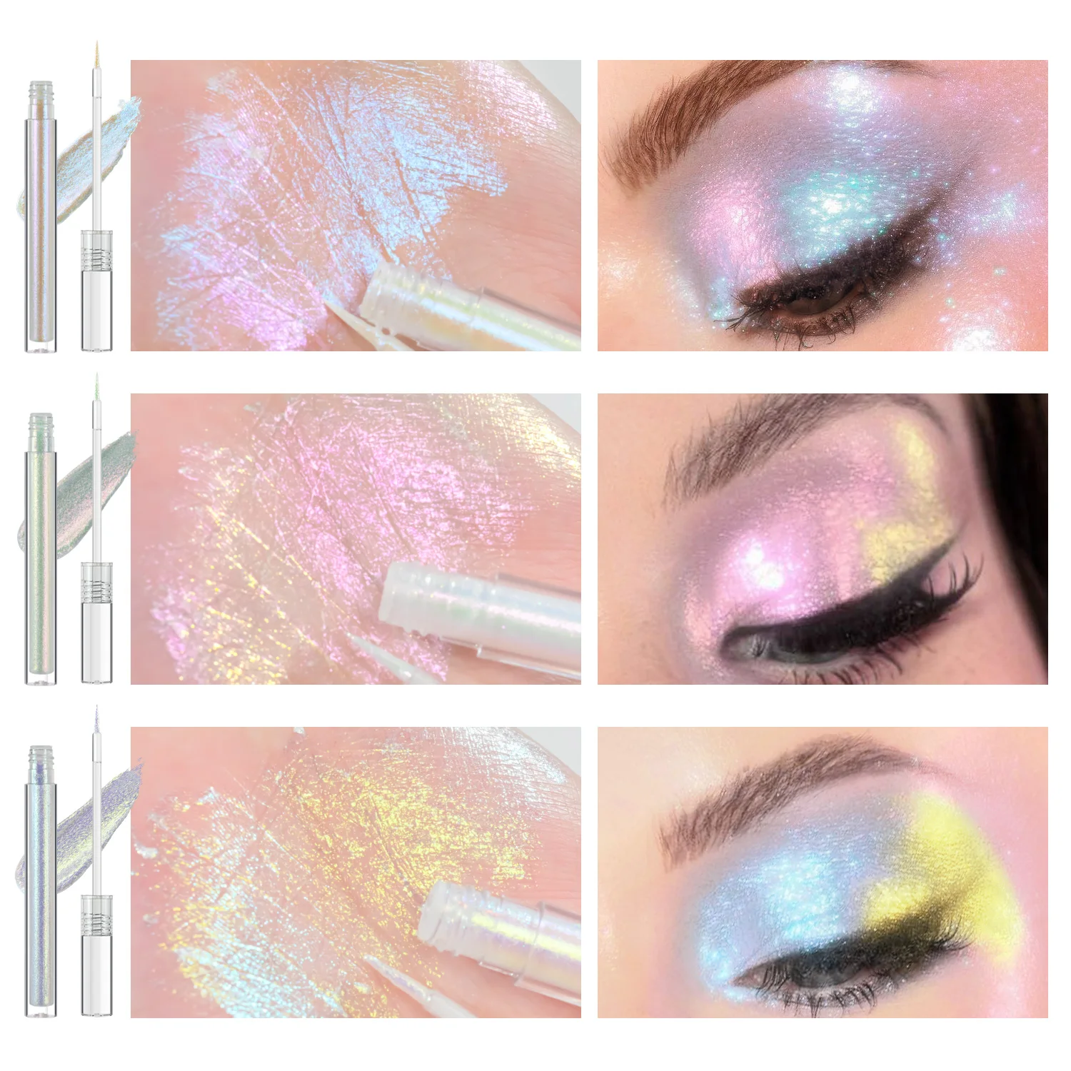 3 шт., водостойкие тени для век с высоким пигментом | AliExpress