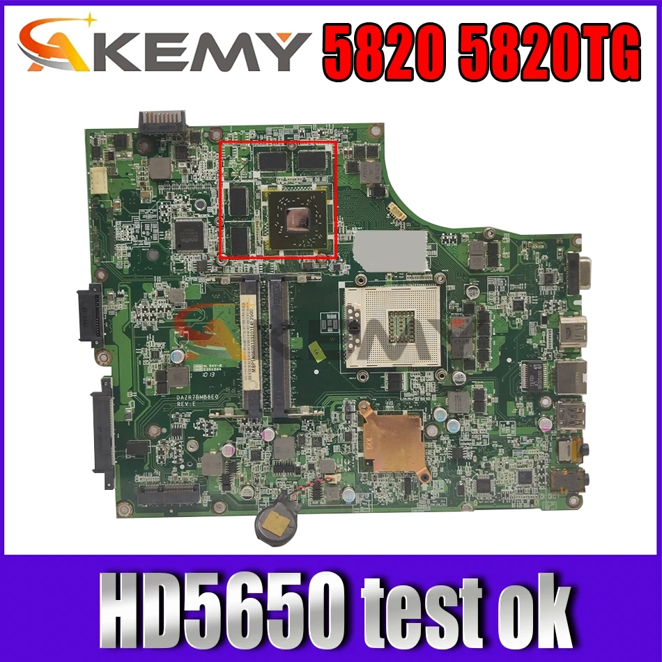 

Материнская плата Akemy MB.PTN06.001 MBPTN06001 для ноутбука Acer aspire 5820 5820TG DAZR7BMB8E0, материнская плата HD5650 Graphic