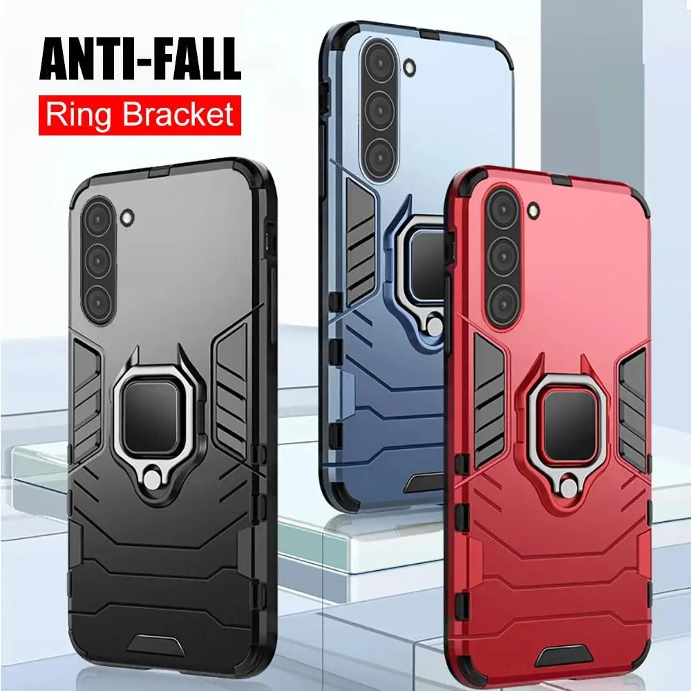 

Case For Samsung Galaxy S23 Cover Samsung S23 Ultra Plus Ring Holder Stand Shockproof Bumper Hard Phone Cases Samsung S23 Fundas