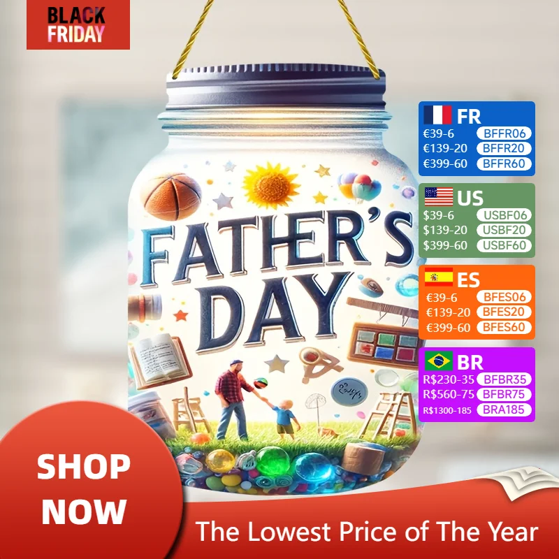 Прозрачная банка Mason на День отца памятный подарок украшения для спальни и