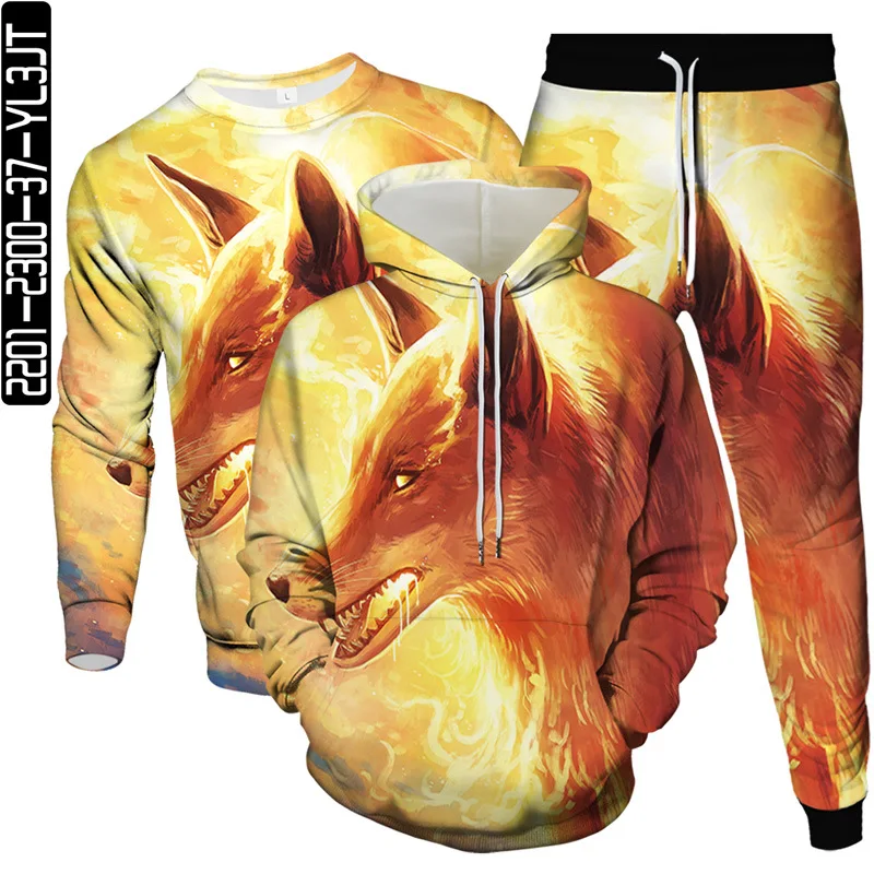 Мужской модный осенний спортивный костюм из 3 предметов Повседневная Толстовка