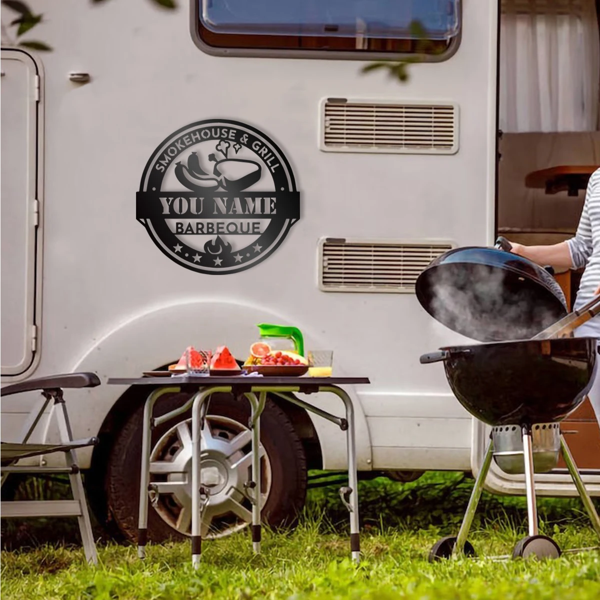 1 шт. креативный горшок для барбекю персонализированное название железные