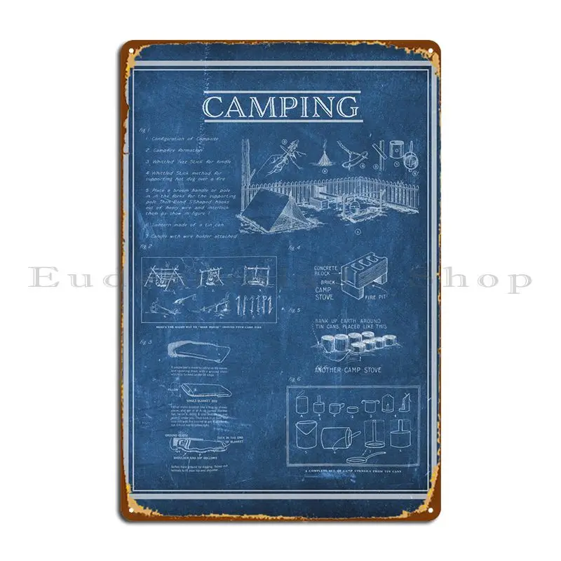 

Camping Metal Plaque Garage Kitchen Create Character Plaques Tin Sign Poster