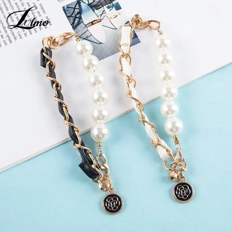 

Кожаная цепочка с жемчугом для рукоделия