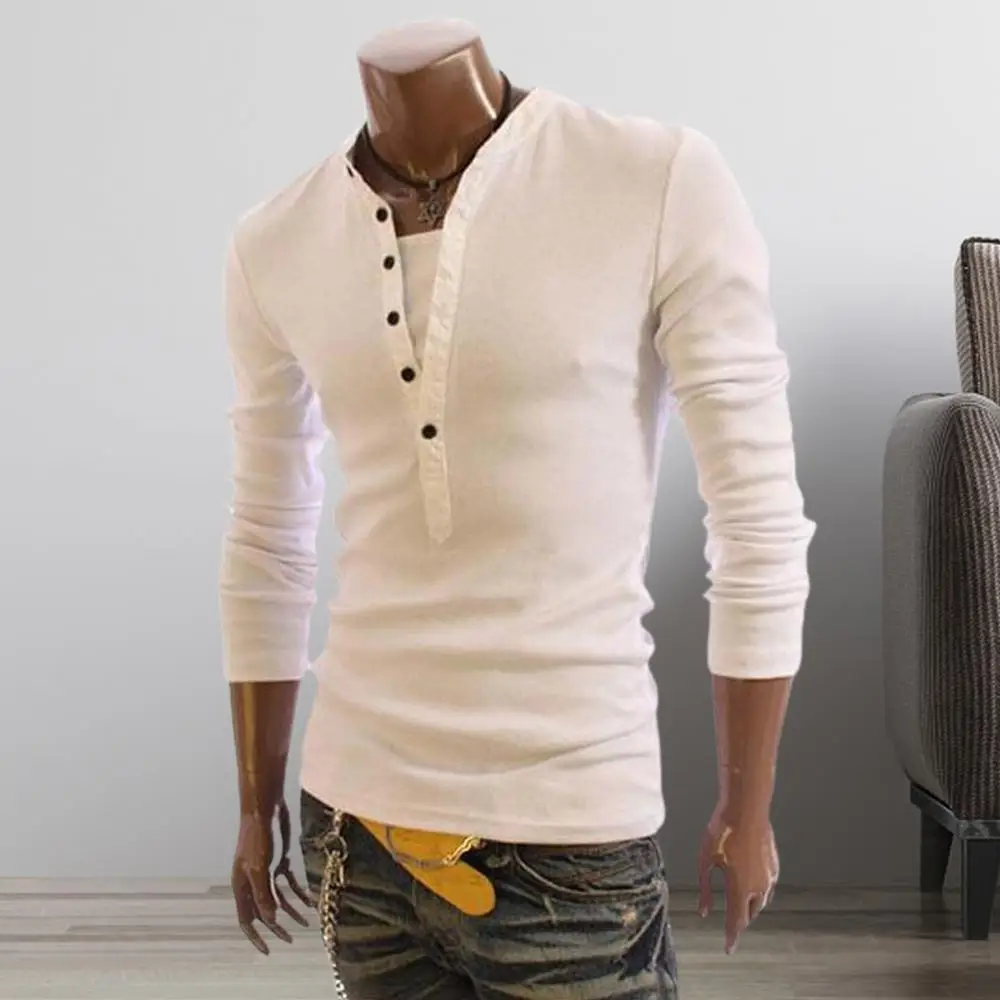 

Новинка, Мужская Весенняя хлопковая футболка, Мужская Однотонная футболка, Однотонная футболка до груди, Топ с длинным рукавом, мужские обл...