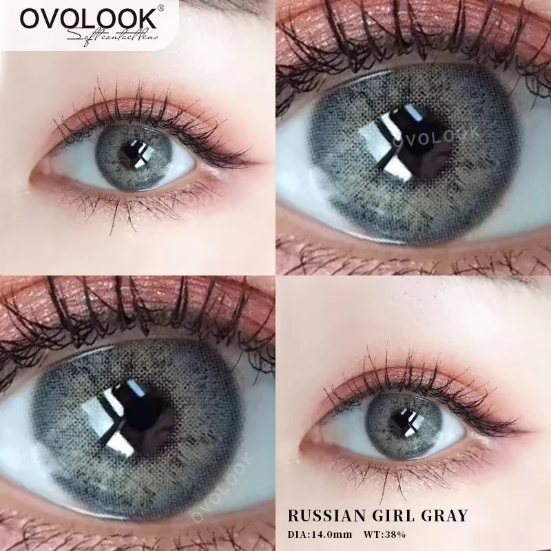 Фото OVOLOOK-2 шт./пара цветные контактные линзы RussianGirl Taylor для глаз, косметические контакты, натуральные линзы цвета глаз, ежегодные (диаметр: 14 мм) №3