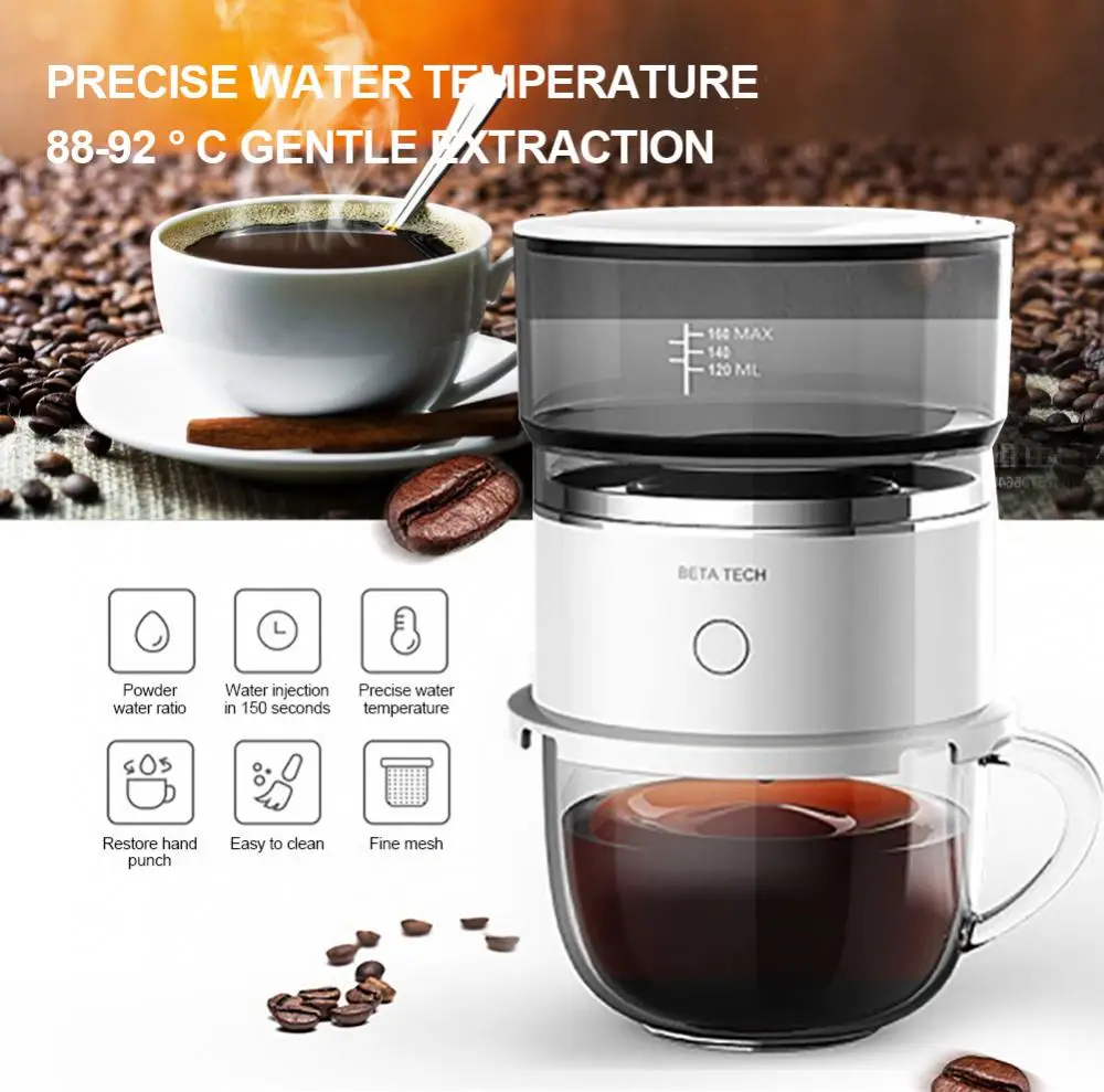 

Портативная мини-кофемашина, электрическая капельная Кофеварка для улицы, путешествий, домашняя экстракция, кофемолка, подарок, рекомендую