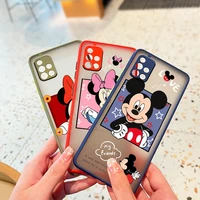 disney mickey minnie mouse for samsung note 20 ultra 10 lite 9 8 m62 m52 m51 m32 j8 j7 j6 j5 plus frosted translucent phone case