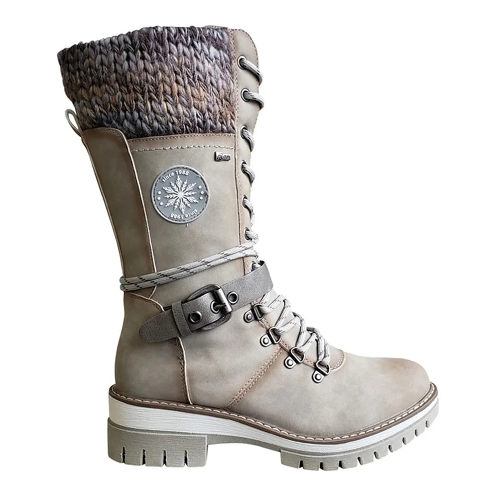 buckle lace boots