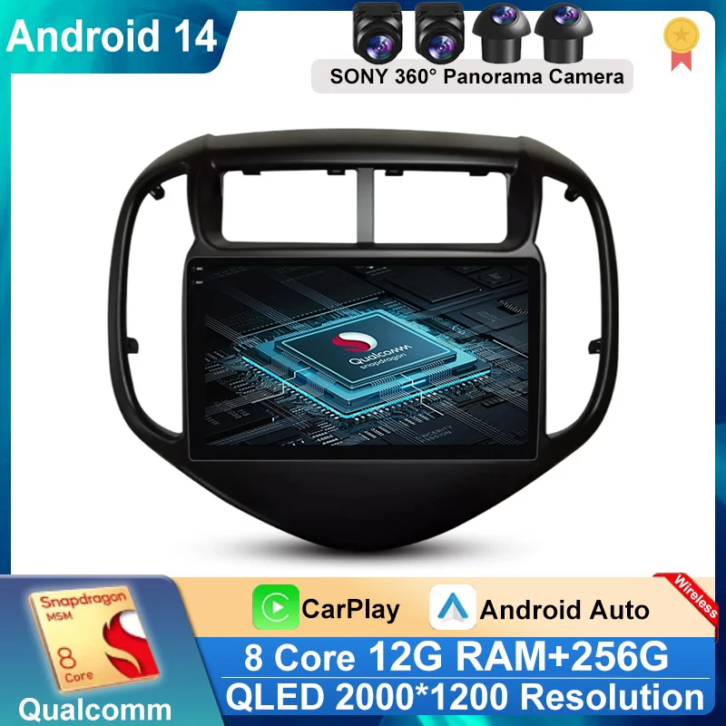 Dla Chevrolet Aveo 3 2016-2023 8-rdzeniowe radio samochodowe GPS Nawigacja Android 14 w jednym Auto Wireless 4G Lte BT Inteligentne systemy