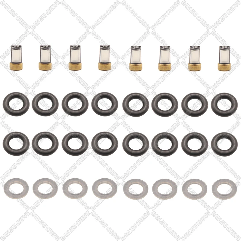 

8 set For Haima Foda Hong Da F01R00M057 Fuel Injector Service Repair Kit Filters Orings Seals Grommets