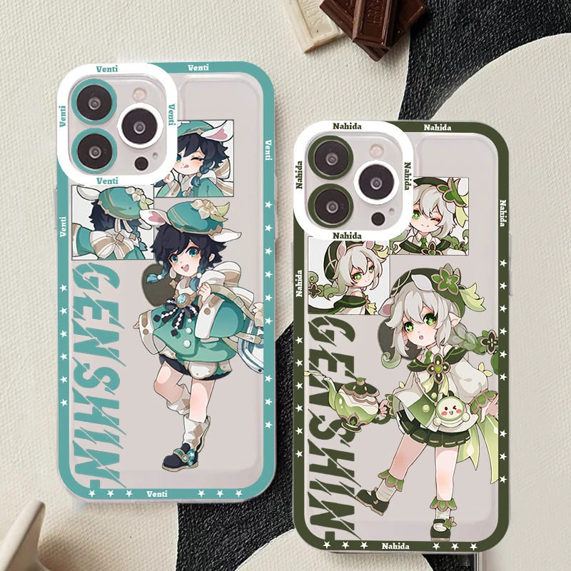 

Genshin Impact Wanderer Nahida Alhaitham Mika Dehya Kaveh Case For IPhone 14 13 12 11 Pro Max Mini X Xs XR Transparent Case