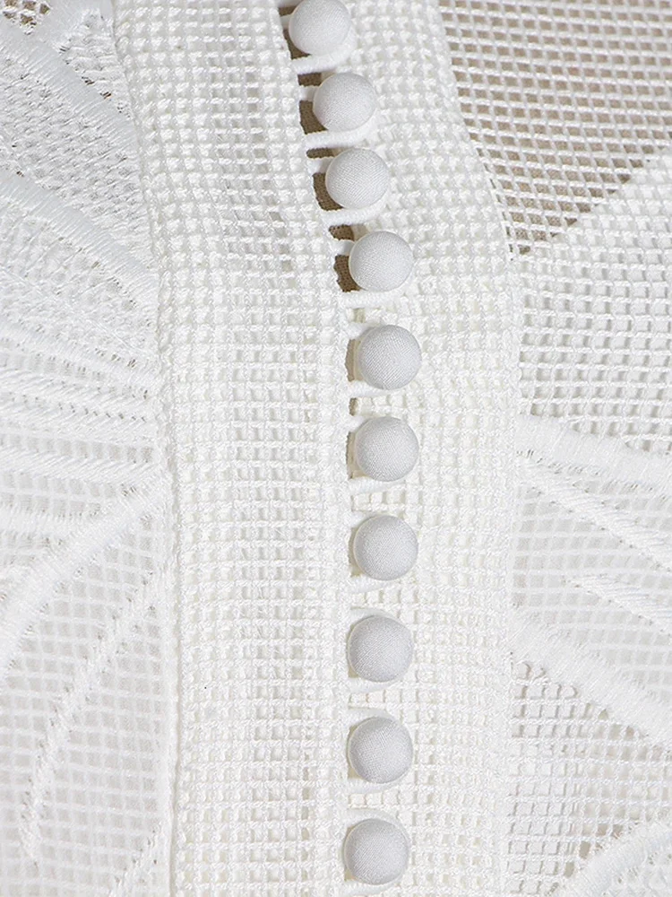 Женское мини-платье с вышивкой VGH Kruchev рукавами-фонариками повседневная блузка