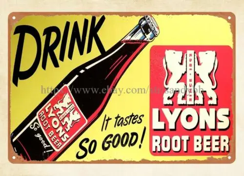 Лионский корень пива металлическая жестяная вывеска современный кухонный декор