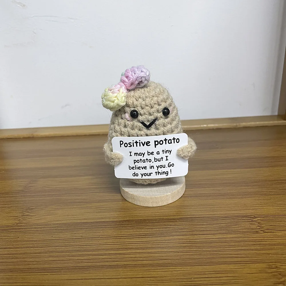 Мини положительный бант картофель украшение для куклы с карточкой дома ручная