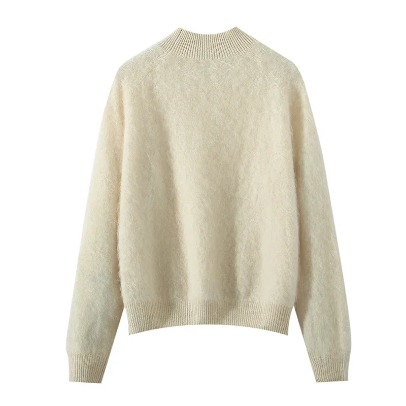 WinvyNee женская одежда длинношерстные кашемировые свитера с высоким воротником и