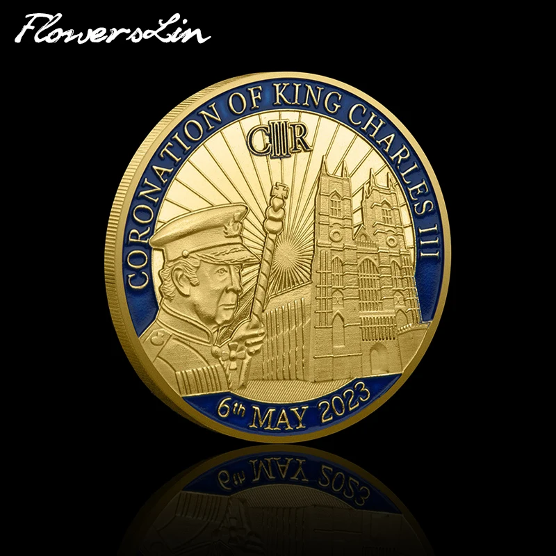 

[FlowersLin] The United Kingdom Coronation Of King Charles III Anniversary Commemorative Coin The UK Challenge Coin Collectible