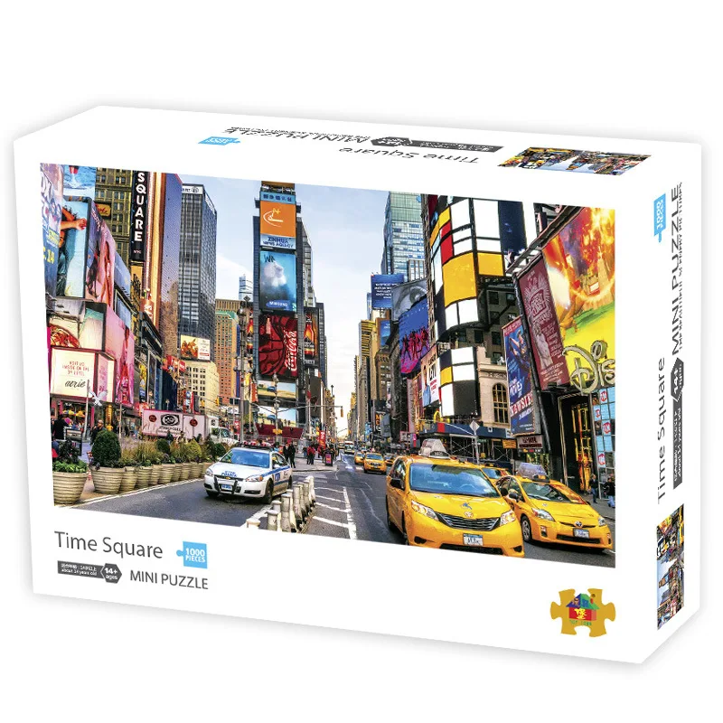 

Finger Mini Puzzles For Adults 1000 Piece Time Square Paper Jigsaw Fidget Toy 42*30cm Artwork Game Gift Top Quality Sale