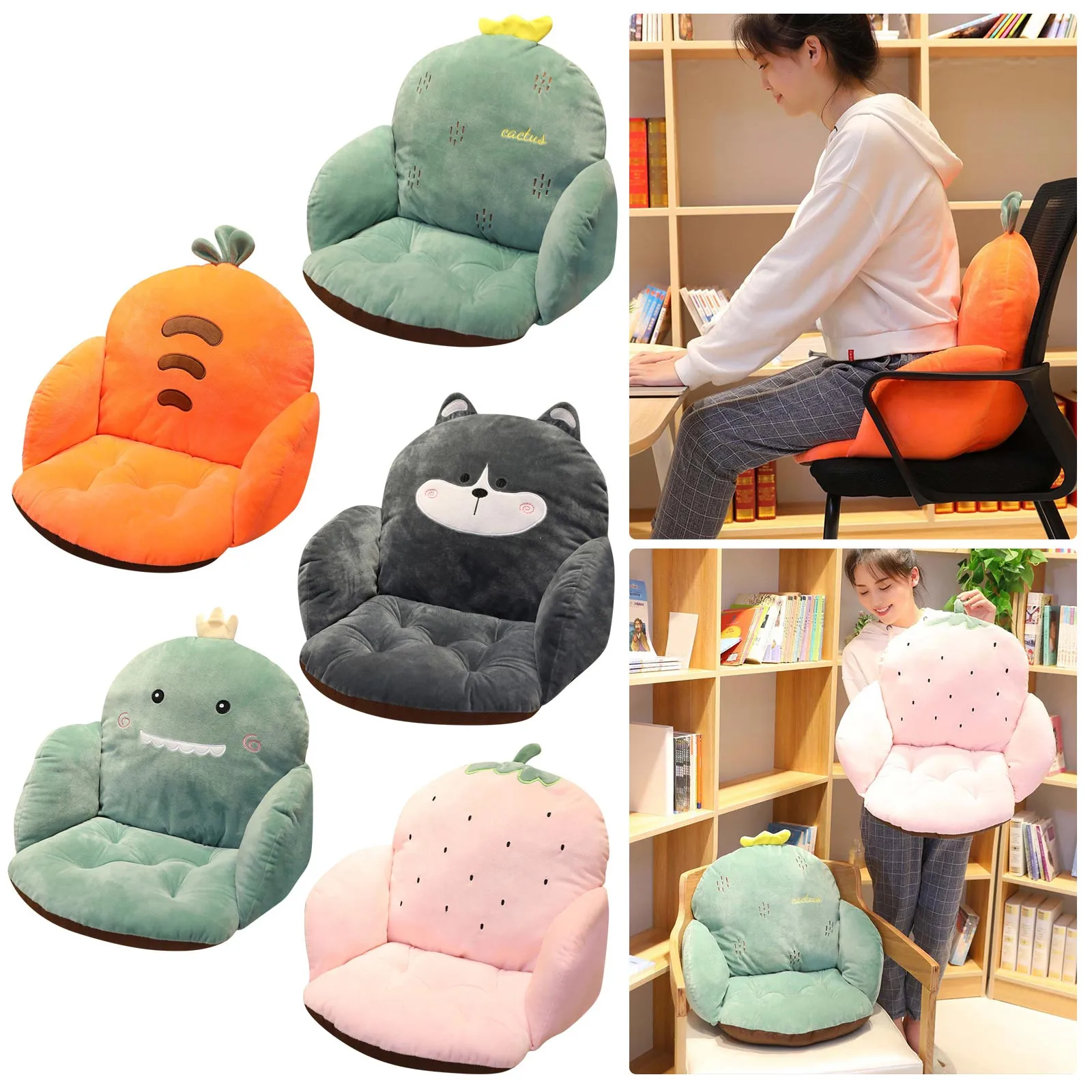 

Pillows Throw Cute Cartoon Cushion Back Office Chair Cushion Sofa Pillow Cushion Home Decoration Cushion Lumbar Support