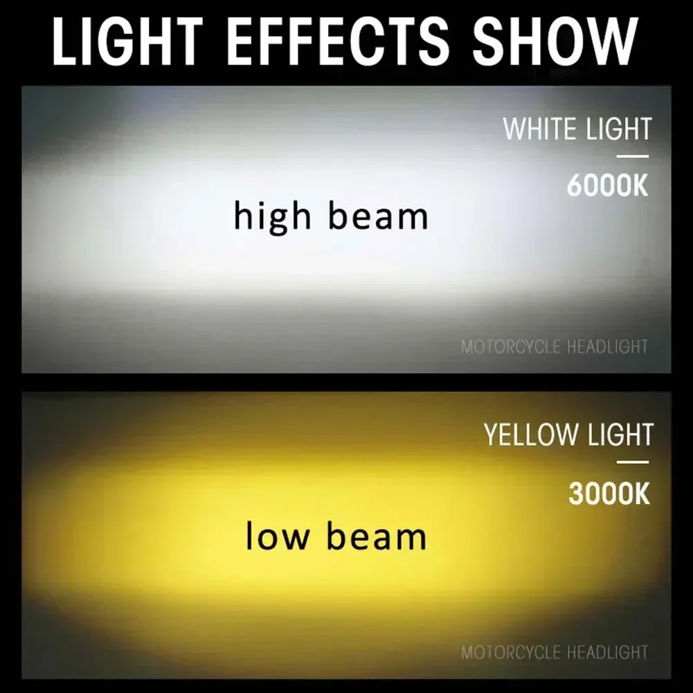 Автомобильные светодиодные лампы для фар H4 мотоцикла дальний свет мотоцикл 3000K