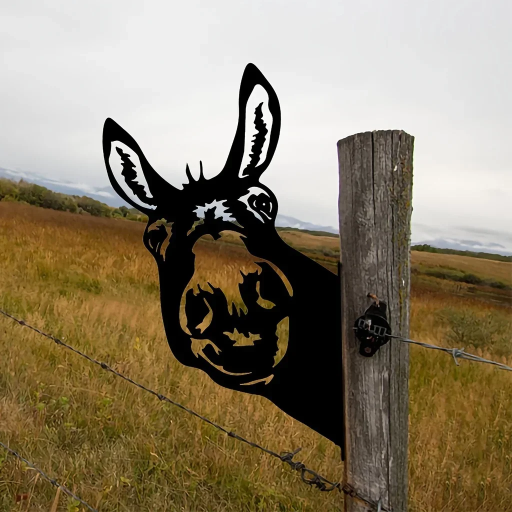 Винтажное украшение на стену в виде головы осла железная силуэт для украшения