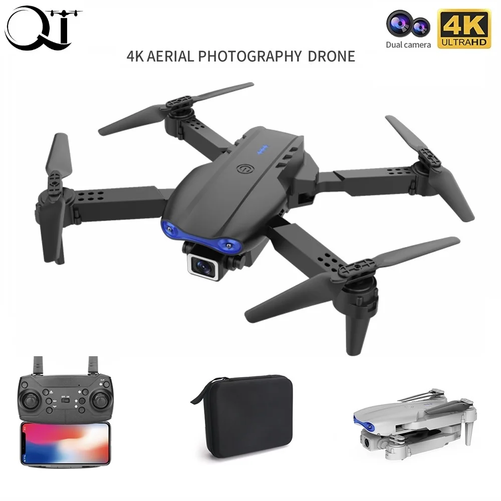 

2022 QJ NEW K3 Mini Drone 4k HD Wide-Angle Dual Camera WIFI Fpv Air Pressure Altitude Hold Foldable Quadcopter RC Dron Gifts
