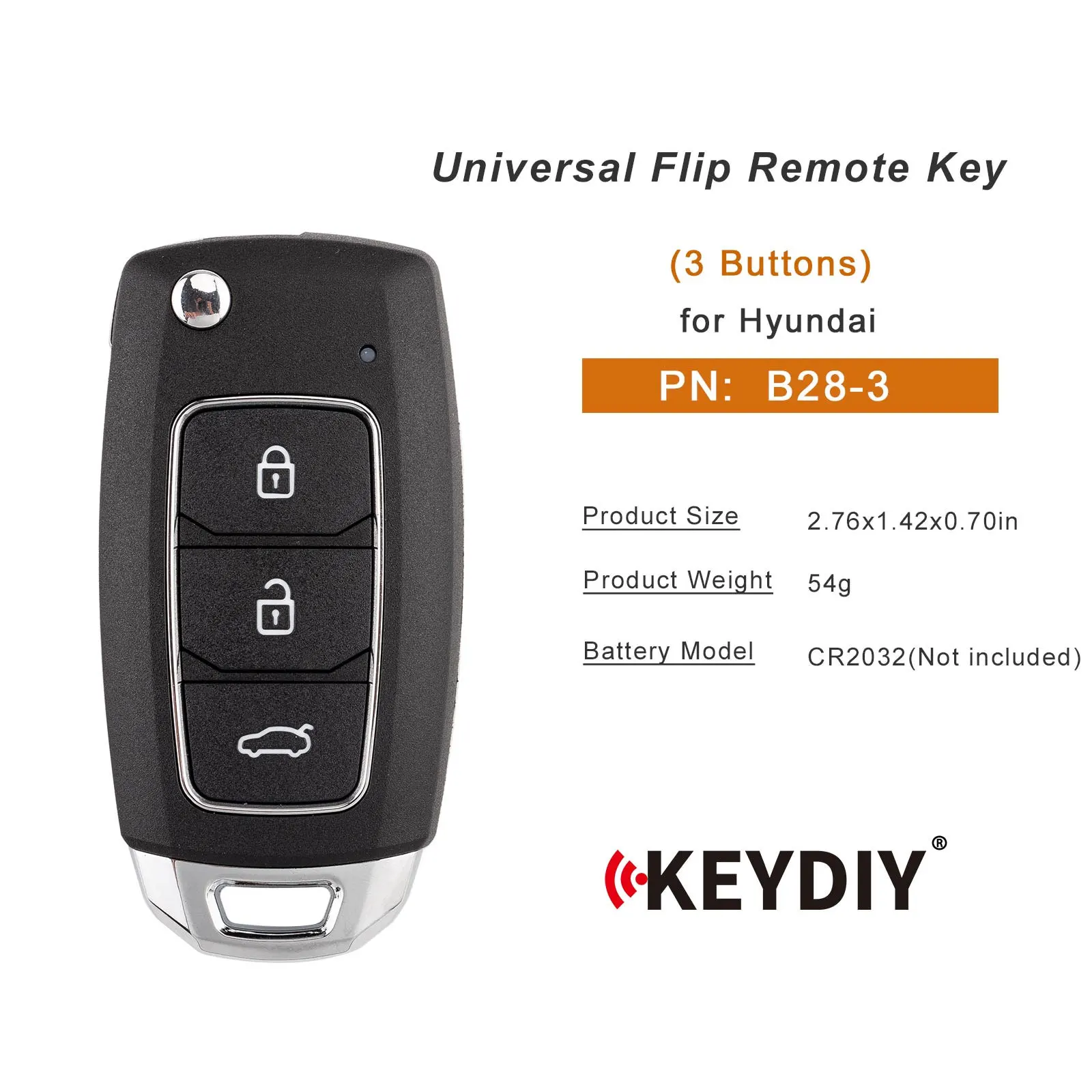Фото Универсальный проводной автомобильный ключ-пульт Keydiy KD B28 с 3 кнопками в стиле Honda для программаторов ключей KD-X2/KD MINI/KD-MAX №2