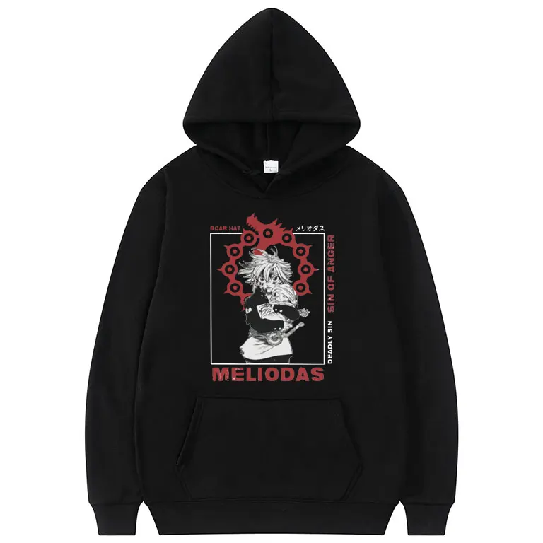 

Anime Seven Deadly Sins Nanatsu No Taizai Meliodas Print Hoodie Man Long Sleeve Streetwear Men Woman Oversized Loose Sweatshirt