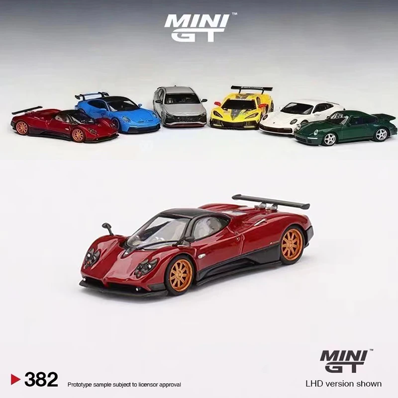 Pre-Order MINI GT 1:64 Model Car Pagani Zonda F Rosso Dubai Alloy Die-Cast Vehicle - MGT00382 LHD