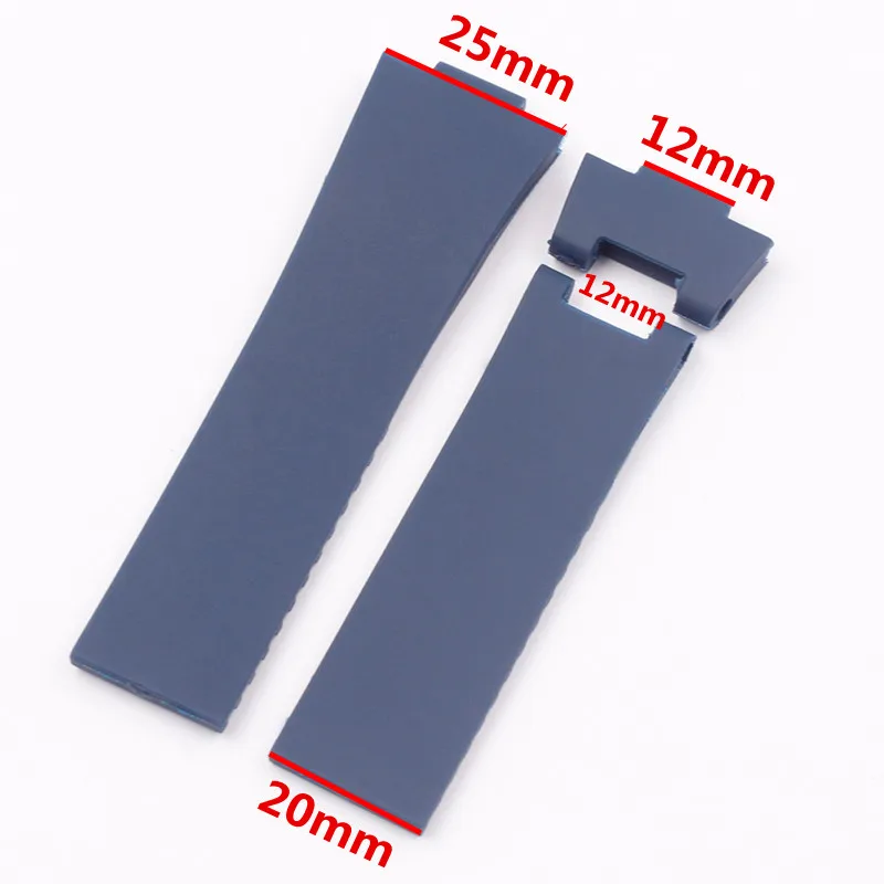 Rubber watch band suitable for Athens Nautical 1183 Diving series 25*12mm unisex watch accessories