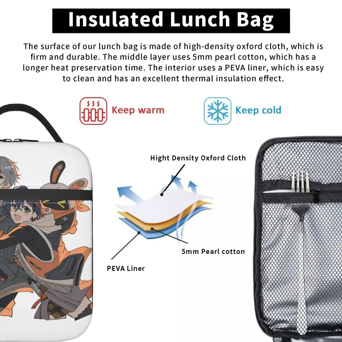 Bangboo Zenless Zone Zero изолированные ланч-сумки Термосумка ланч-контейнер для ролевых