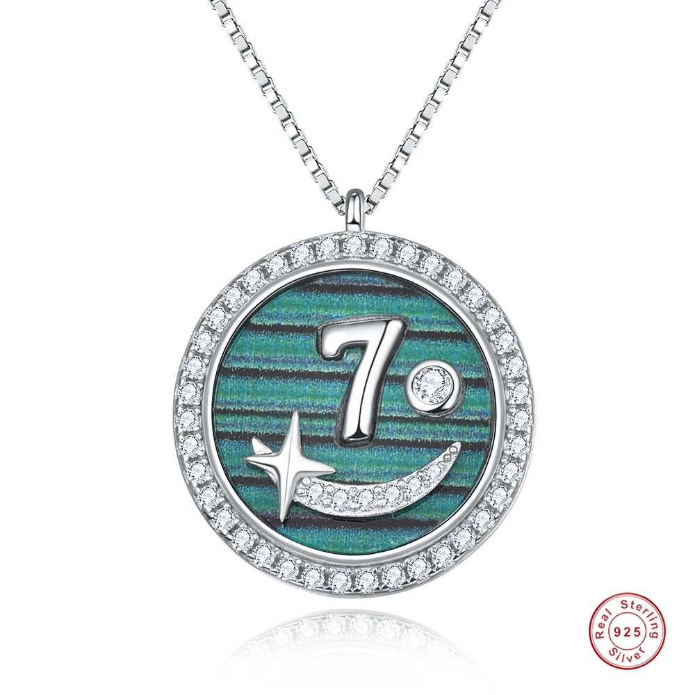 

Ожерелье женское из серебра 925 пробы с круглым кулоном с черным ониксом 0-9