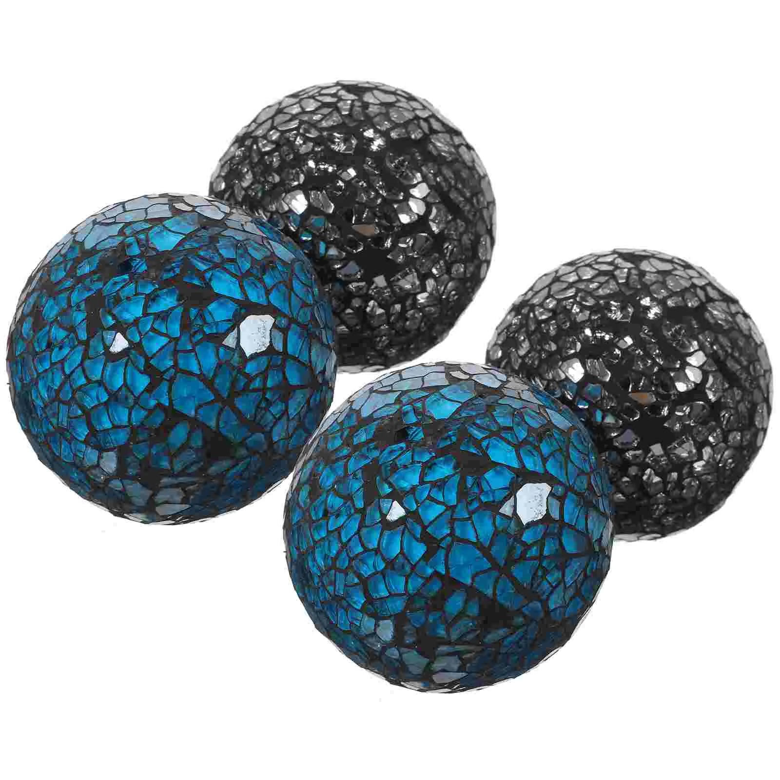

4 Pcs Home Decoration Mosaic Ball Sphere Ornament Crafts Christmas Balls Decorative Tabletop