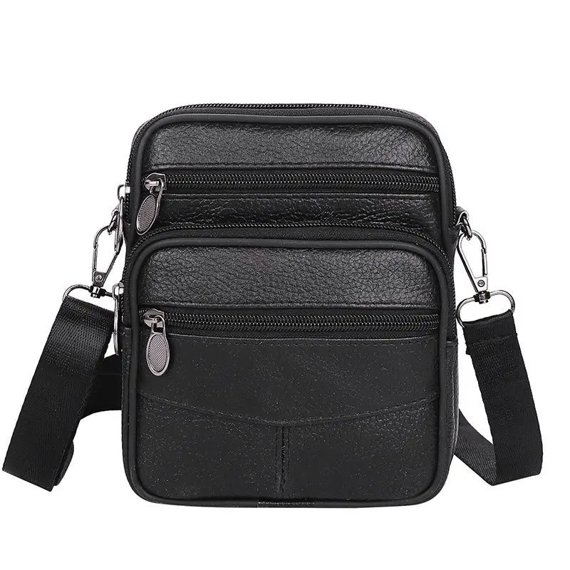 

Fanny Man Bag Messenger Business Genuine Shoulder Bags Leather High Men's Pack Bags Tote Fashion Crossbody Quality Leather