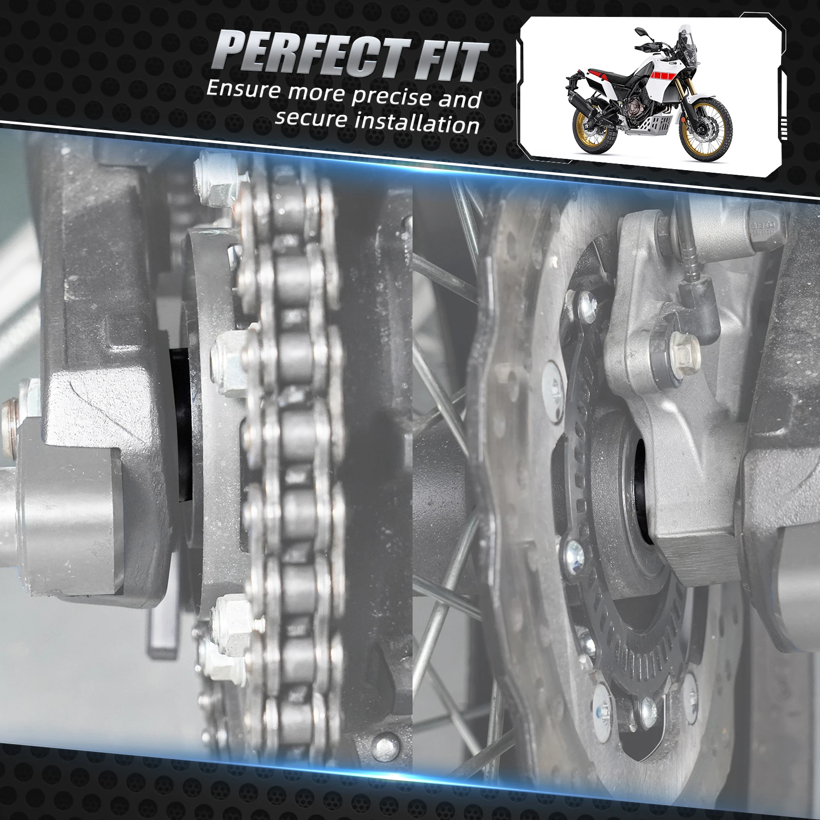 Для Yamaha Tenere 700/XTZ700 2019-2024 700 Rally Edition 2020-2024 пара прокладок заднего/переднего колеса