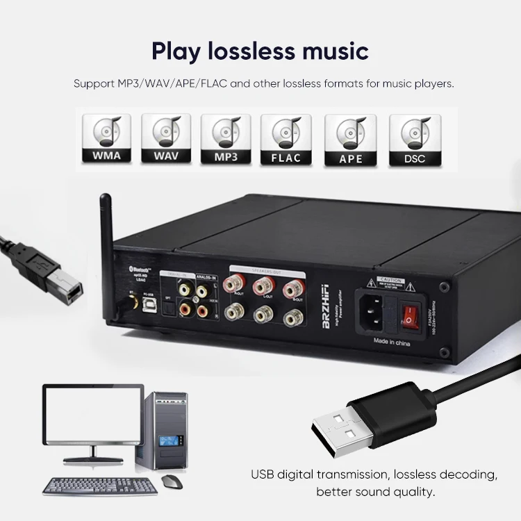 Фото Оптовая продажа: плата усилителя HIFI 2.1 с Bluetooth 5.0, без потерь качества звука, LDAC APTX, стерео, цифровой аудиоусилитель №4
