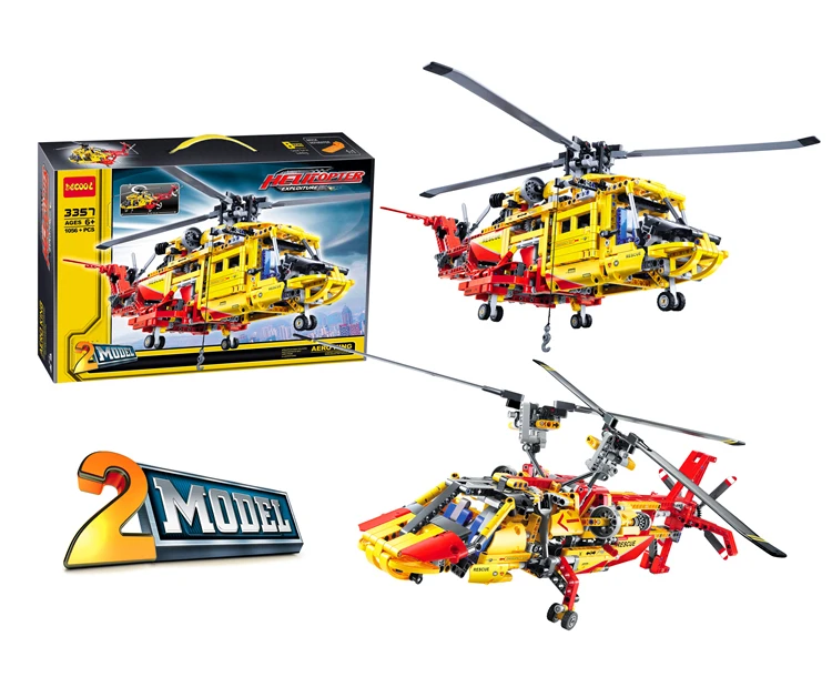 

Technical CITY Rescue Helicopter Aircraft Plane 2In1 Model Building Blocks WW2 Airplane Bricks Christmas Toys For Children Gifts