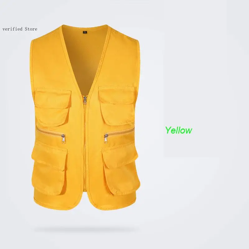 Карманная рабочая одежда для журналистов безопасный жилет мужчин и женщин
