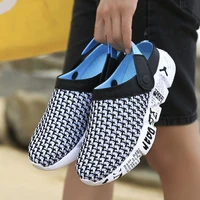 jiemiao unisex beach outdoor sandals summer mesh breathable clogs men sneakers antiskid hiking sandals slippers zapatos hombre