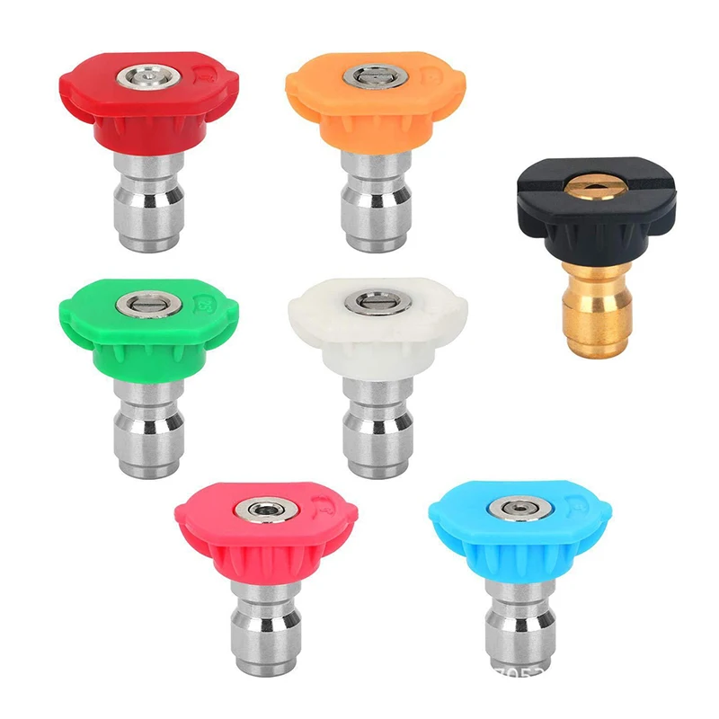 

5/7PCS 1/4 Inch Quick Connect High Pressure Washer Gun Spray Nozzle Tips 4000 Psi Cleaning Accessories Lance Car Cleaning Tool