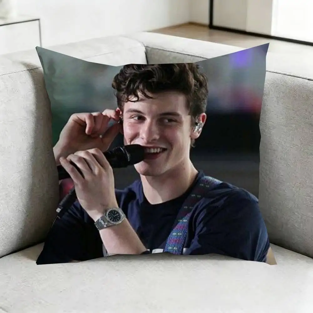 Фото Наволочка Stitches S-Shawn Mendes-S Square с двусторонним принтом, для спальни, прикроватная, для дивана, чехол для подушки, подарок №5