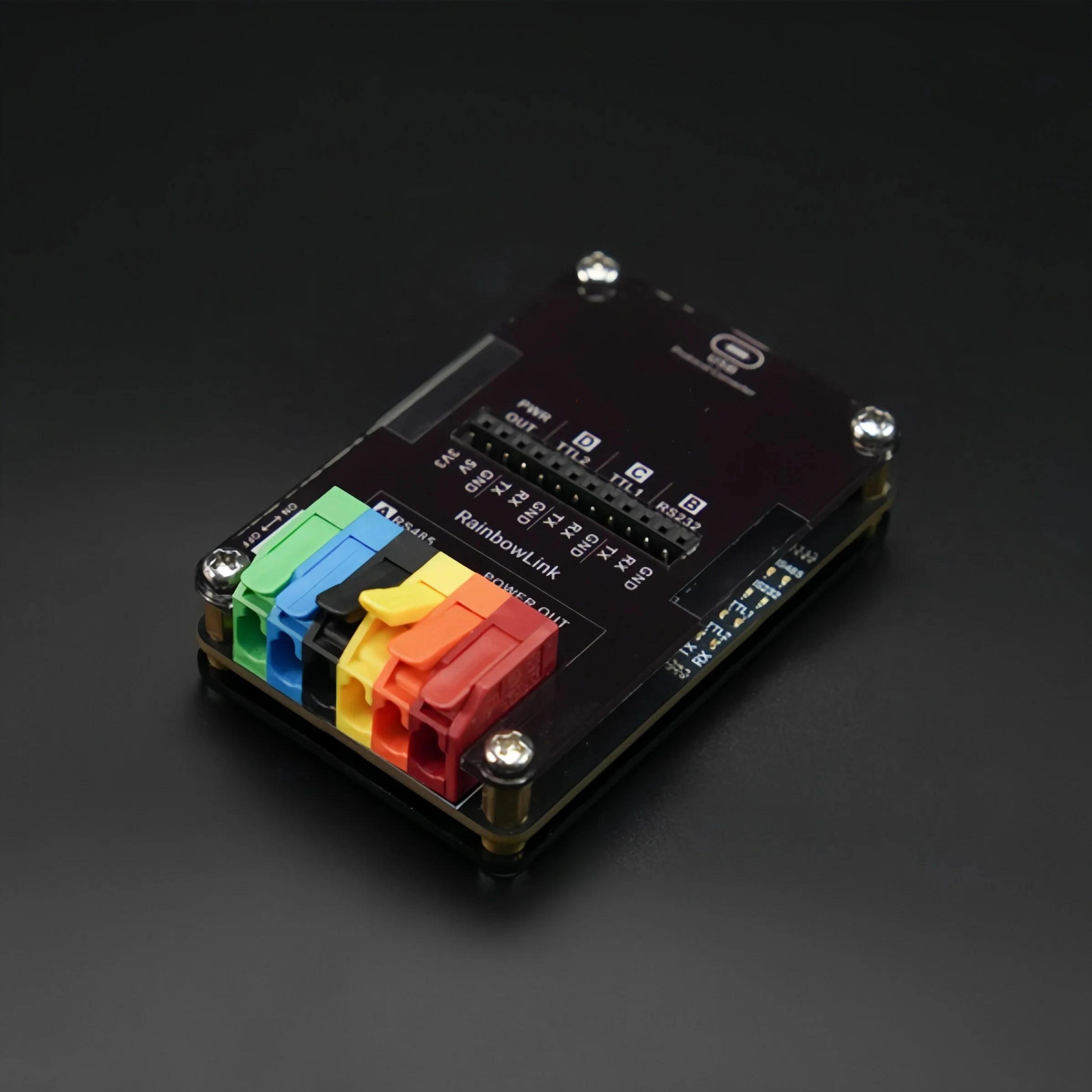 Фото Конвертер USB RainbowLink V1 4-в-1 RS485/RS232/2xTTL с выходом 12В/5В/3.3В, клеммы с рычажным зажимом без инструментов для промышленного IoT №1