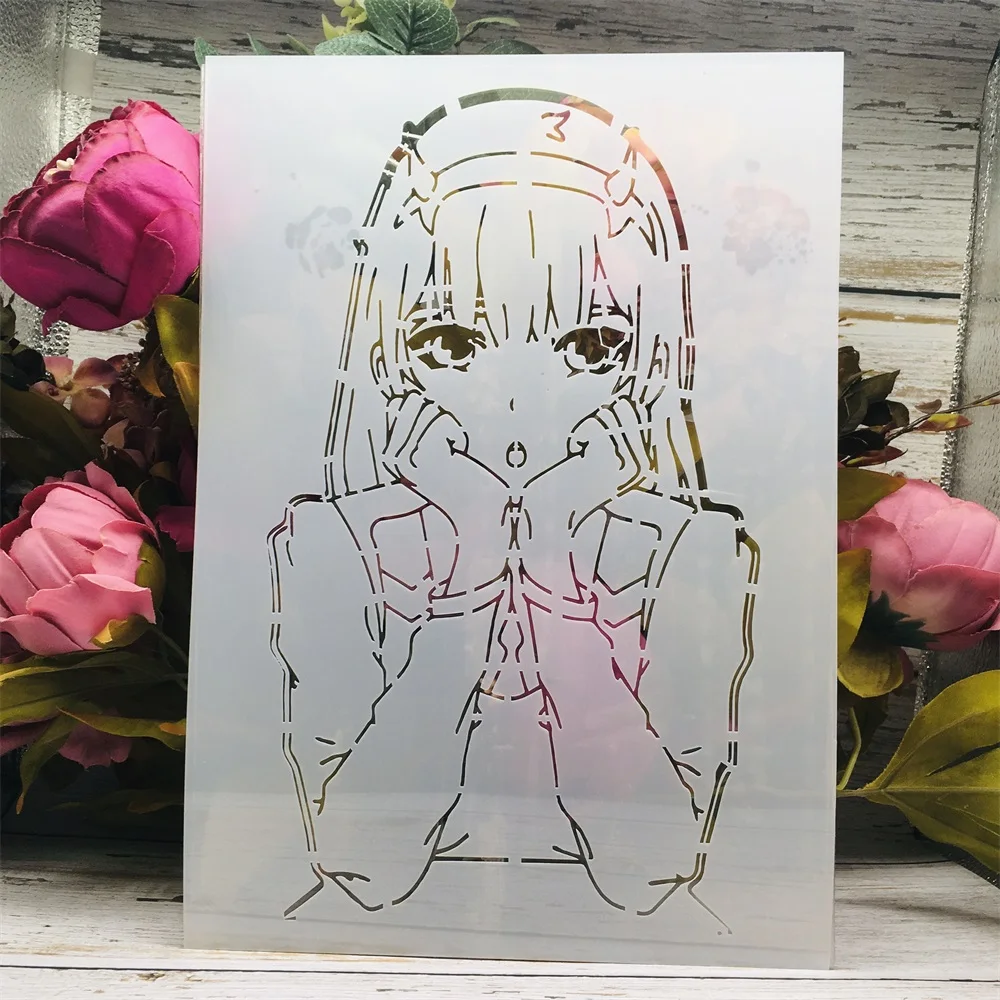 А4 29 см аниме Zero Two Darling In The FranXX DIY слоистые трафареты картина искусственная