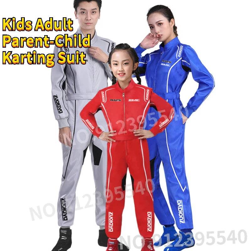 New racing suit waterproof F1 racing off-road motorcycle suit kart beach training suit children adult parent-child karting suit