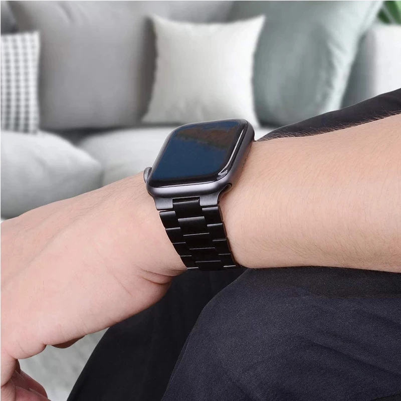 For Apple Watch Band Metal Watch Band 44Mm 42Mm 40Mm 38Mm 41mm 45Mm Stainless Steel Bracelet for iwatch 7 6 SE 5 4 3 Series