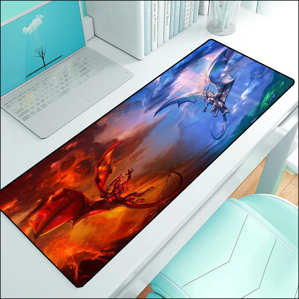 

Ice and Fire Showdown Best-selling Gamer Accessories Mouse Pad Big Mouse Pad Xxl Laptop Desk Pad 80x40 Anime Carpet MousePad