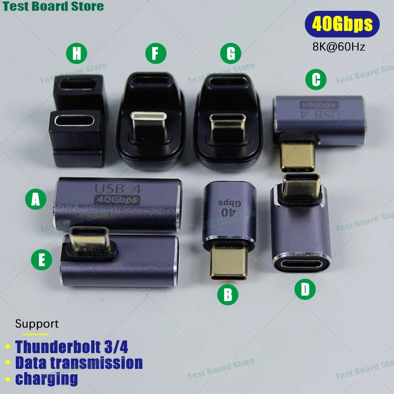 1Pce PD100W Type-C к Штекерный и гнездовой зарядный преобразователь данных USB4 40 Гбит/с