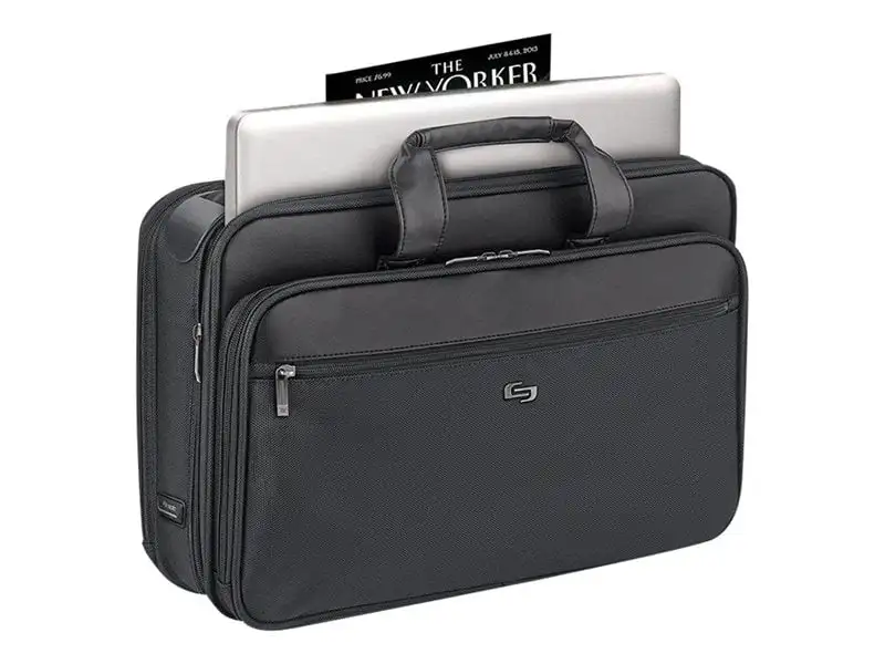

Smart Strap Briefcase, 16, 17 1/2 x 5 1/2 x 12, Black